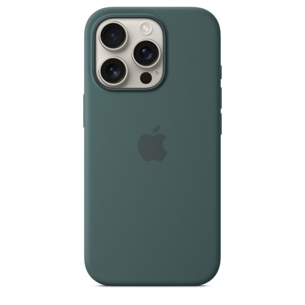 iPhone 16 Pro Silicone Case with MagSafe – Lake Green - Image 2