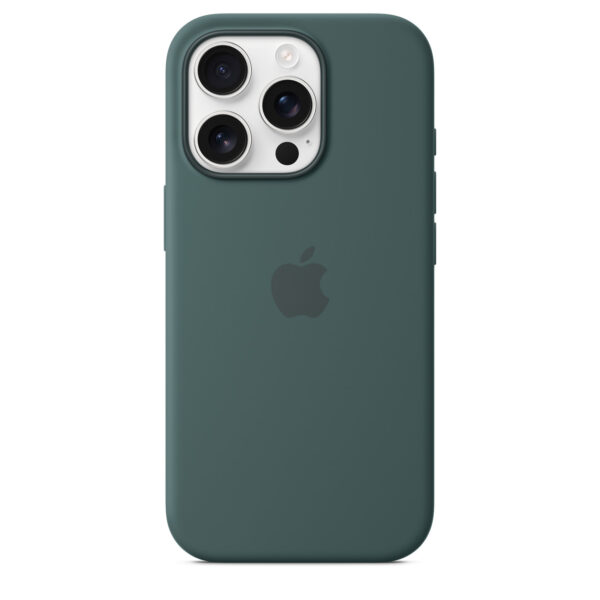 iPhone 16 Pro Silicone Case with MagSafe – Lake Green - Image 3