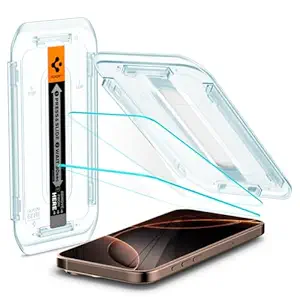 Spigen EZ Fit Tempered Glass Screen Protector Guard For iPhone 16 Pro Max - 2 Pack
